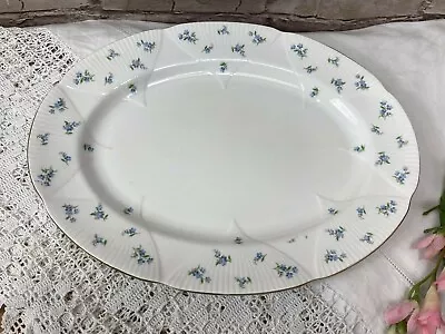 Buy Royal Albert Blue Heaven Serving Platter Oval Plate 1950s Pretty Blue Flowers • 13.99£