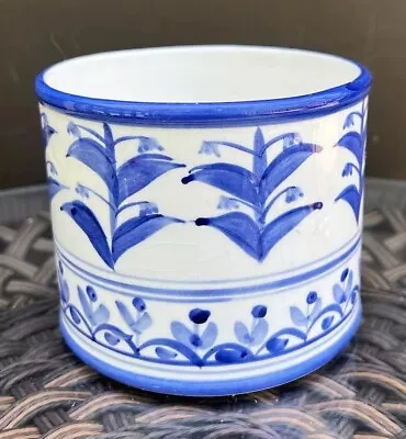 Buy Vintage Blue & White Ceramic Bowl Planter Container • 19.41£