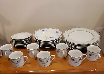 Buy Vintage Set Of 28 Pieces Laura Ashley MAYHILL Dinnerware 7Dinner Plates, 7 RimSo • 163.04£