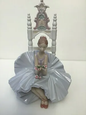 Buy Lladro 6485 Ballerina Dancer Posing On Throne Chair  In Admiration  - 10  Tall • 280£