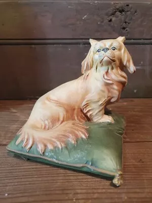 Buy RARE CAPODIMONTE KING CHARLES SPANIEL ON CUSHION FIGURINE BY TOSCA 1960s • 85£