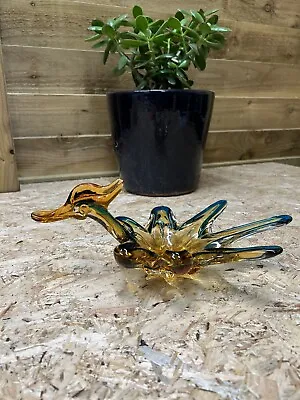 Buy Vintage Murano Sommerso Glass Large Centrepiece Bowl In The Form Of A Duck C1960 • 160£