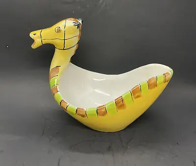 Buy Vintage RAYMOR LONDI BITOSSI Yellow Pottery Horse No Ring Candy Dish Bowl Italy • 37.95£