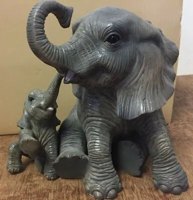 Buy Elephant & Calf Ornament Figurine Playtime BNIB By Leonardo Elephant Statue • 24.95£