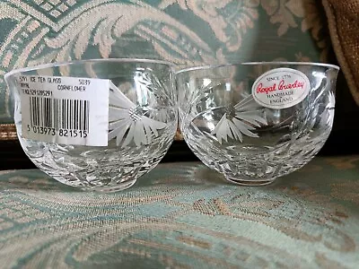 Buy 2 X Royal Brierley Cornflower Ice Tea Glasses / Small Bowls • 15£