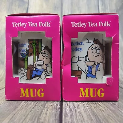 Buy 2x Tetley Tea Folk Gaffer Mugs 1996 Original Box Staffordshire Tableware  • 10.99£