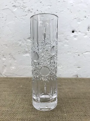 Buy Stunning Brousene Sklenice Czech Bohemia Cut Glass Crystal Vase  • 25£