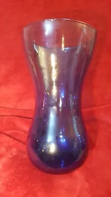 Buy Blue Glass Vase Large Softening Shade Cobalt  - 9  Tall 3  Base   • 5.47£