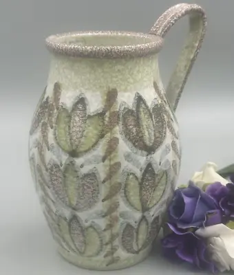 Buy Denby England Stoneware Handpainted Leaf Design Studio Pottery Vase. • 21.24£