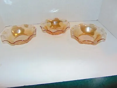 Buy 3 Depression Ware Berry Bowls Floragold Louisa 5.5  Each REDUCED • 9.46£