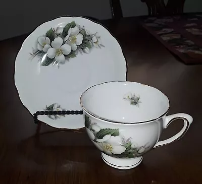 Buy Royal Vale Bone China Teacup And Saucer  Dogwood Pattern  Made In England • 22.08£