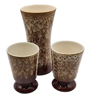 Buy New Devon Pottery Honeycomb Glaze Vases - 21cm And 13cm. • 15£