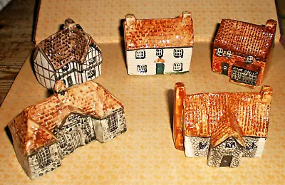 Buy Tey Pottery X 5 Miniature Ceramic Houses - Britain In Miniature • 14.95£