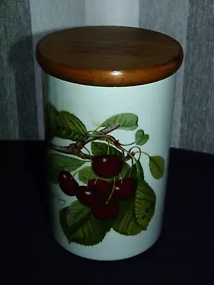Buy Portmeirion Pomona The Late Duke Cherry  Wooden Lidded Storage Jar 21cms High • 10.55£