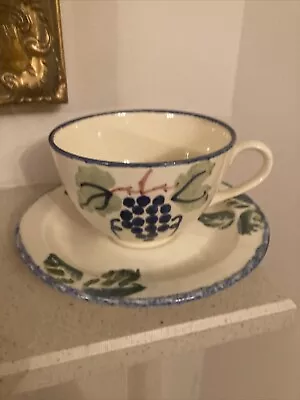 Buy Studio Poole Pottery Dorset Fruit Grape Large Cup And Saucer • 12£