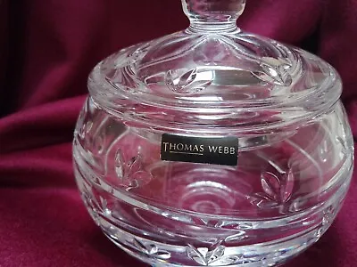 Buy Thomas Webb Cut Glass Crystal Lidded Vanity Bowl ;gorgeous Xmas Gift. • 8.50£