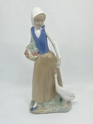 Buy Nao Lladro GIRL WITH GOOSE Figurine LOVELY CONDITION • 40£