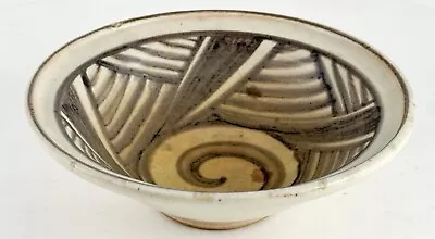 Buy Vintage Anton Lang Pottery Bowl Germany Geometric Swirl 6” • 42.52£