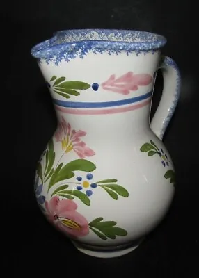 Buy Beautiful Earthenware Pitcher KERALUC Quimper FRENCH POTTERY JUG • 30.89£