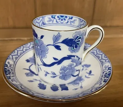 Buy Very Pretty Royal Tuscan Blue And White Demitasse Coffee Can And Saucer • 6.99£