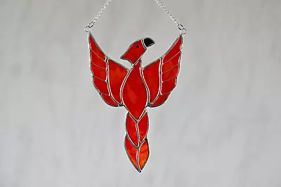 Buy Stained Glass Suncatcher/Window Small Flying Phoenix Mythical Bird Gift/Home • 36£
