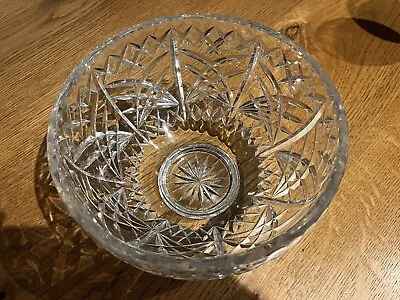 Buy Lead Crystal Cut Glass Vintage Fruit Bowl  • 10.99£