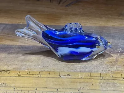 Buy Vintage Small Glass Fish Paperweight • 2.99£