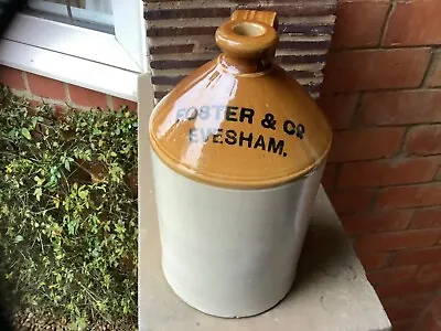 Buy Foster & Co Evesham Advertising Stoneware Flagon Jar Bottle • 25£