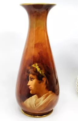Buy Antique Doulton Burslem Luscian Ware Portrait Vase Signed HG Theaker 11-3/4  • 477.74£