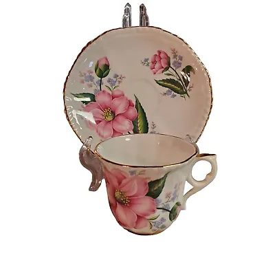 Buy Royal  Grafton Fine Bone China Pink White Peony Gold Trim Tea Coffee Cup Saucer • 22.62£