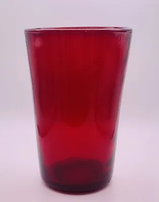 Buy Whitefriars Ruby Red Wave-Ribbed Tumbler Vase. No. 8473 6  By Marriott Powell... • 25£