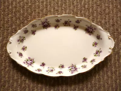 Buy Royal Albert Sweet Violets Pattern  Oval Biscuit Tray 25 Cm • 9£