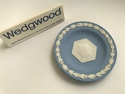 Buy Wedgwood  Blue Round  Diamond Jubilee  Pin Dish  In Excellent Condition . • 12.99£