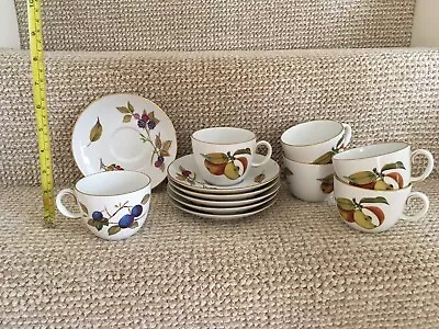 Buy Vintage 1961 Royal Worcester Evesham Gold Tableware Tea Cup And Saucer Set • 20£