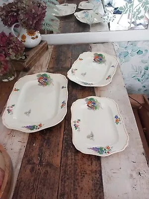 Buy Set Of 3 Alfred Meakin Graduated Floral Cottag Serving Plates.  • 15£