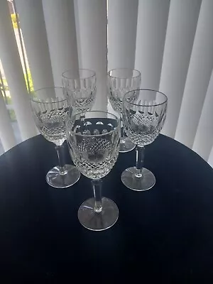 Buy Set Of Five Waterford Colleen Lead Crystal Long Stem Wine Glasses • 125£