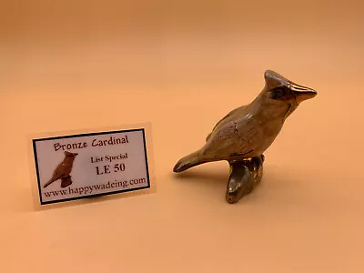 Buy Wade Whimsie Bronze CARDINAL Bird 2010 RARE With COA L/E 50 List Special • 29.95£