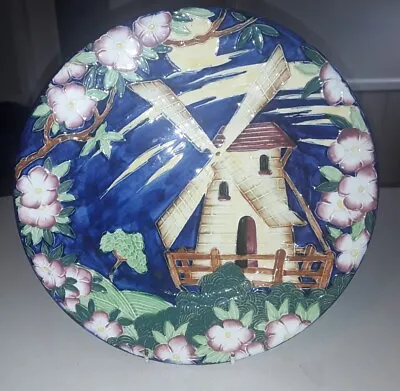 Buy Maling Pottery - Tube Lined Windmill & Flowers Plate - Art Deco • 25£