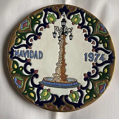 Buy Vintage 1974 Navidad (Christmas) Plate   Hand Enamelled From Servilla Ceramics • 12£