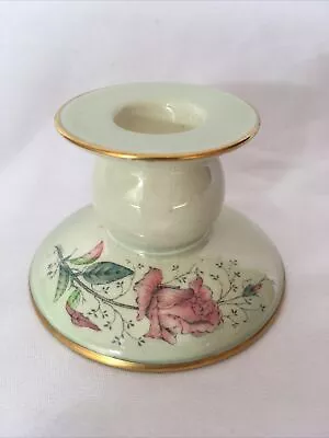 Buy Vintage Carlton Ware Light Green Hand Painted Rose Candlestick  Candle Holder • 19£