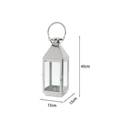 Buy Extra Large Tall Glass Lanterns Floor Lantern Home Garden Tealight Candle Holder • 20.99£