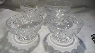 Buy 6 Vintage Cut Glass Crystal Footed Desert Sweet Trifle Bowls • 35£