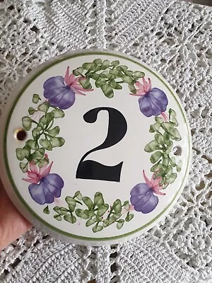Buy Cinque Ports Pottery Monastery Rye Ceramic Hand Painted Door/house Number  2  • 10£