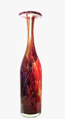 Buy Vintage Late 20th Century Mdina Art Glass Tall Earth Tones Vase Signed C. 1975 • 140£