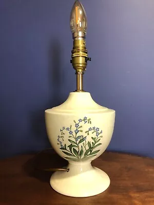 Buy Vintage Holkham Art Pottery  Table Light  Lamp Flower Design England 🟣 • 28£
