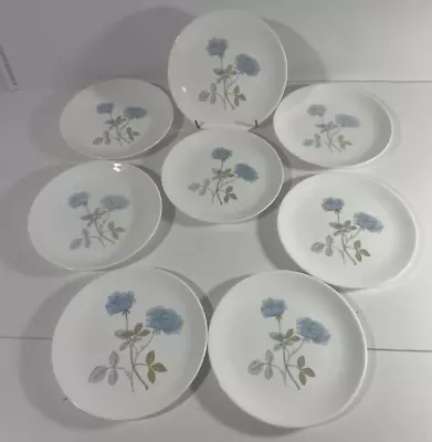 Buy Wedgwood Bone China Ice Rose Small Plates Set Of 8, Vintage ( G78), Tableware • 13.99£