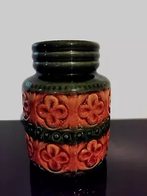 Buy 1960's WEST GERMAN VASE Green Classic Pattern  6   FAST DISPATCH • 20£