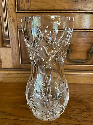 Buy Heavy Lead Crystal Cut Glass Vase - 15 Cm Tall • 11£