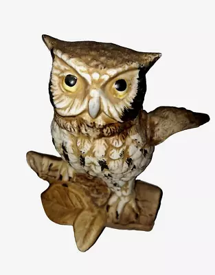 Buy Vintage MCM Great Horned Owl Ceramic Figurine HOMCO • 12.06£