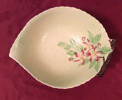 Buy Exquisite Carlton Ware Australia Design  Apple Blossom  Green Footed Leaf Bowl • 10£